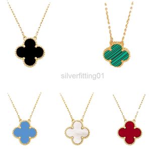 18K gold plated necklace Luxury Designer necklace Four-leaf Clover Cliff Fashion classic Everything Pendant necklace Wedding Party Jewelry 40cm+5cm