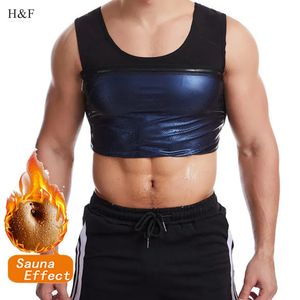 Talia brzucha Shaper Men Shapewear Taist Trainer Vest Sauna Suits Thermo Swep Tank Tops Body Shaper Smake Biecid Compression Trening 231018