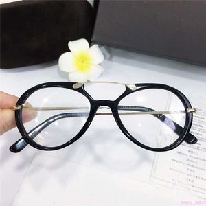 selling New best fashion optical glasses round simple frame popular generous casual style transparent lens 5346