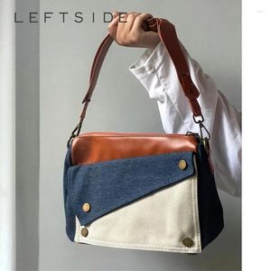 Evening Bags Denim Patchwork Canvas 2023 Cloth Handbags For Women Y2k Korean Fashion Shoulder Bag Small Underarm