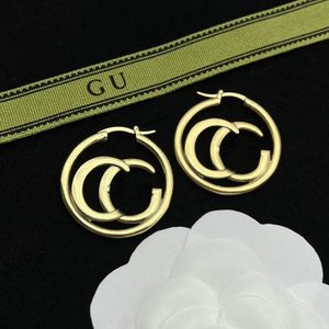 Letter hoop earrings for women fashion vintage designer earrings jewelry women gold Earrings Wedding Gifts