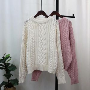 Kadın Sweaters HSA 2023 Sonbahar Twist Twist Sweater Moda Sakilleri Kış Knit Sokak Giyin