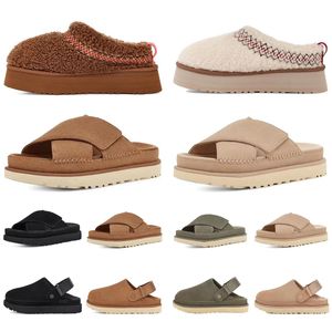 Designer Goldenstar Clog Tasman Chinelos Botas Boston Tamancos Golden Star Praia Sandália Cruz Slides Mulheres Homens Tazz Queda Mostarda Semente Castanha