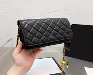 Çantalar cüzdan klasik mini flep kuzu derisi cüzdan zinciri ezmek altın top kartı tutucu çanta matelasse crossbody multi poche