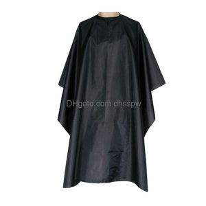 Professional Waterproof Tough Nylon Hair Shawls Hairdcut Cape 59Inch X 55Inch Black With A Snap Closure Drop Delivery