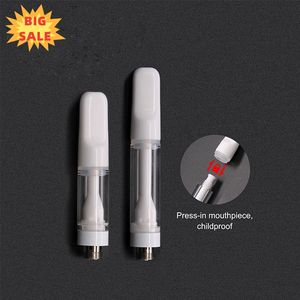 Wholesale High Quality A13 Empty Vape Cartridge Packaging Ceramic Coils Atomizers for 0.5 1.0 2.0 Gram Refillable Drip Tip Cell Thick Oil Cartridges with Blister