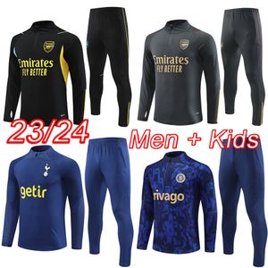 2023 2024 ARSEN PEPE SAKA Långärmar Soccer Tracksuit Men and Kids Kit 23 24 Enzo Sterling Adult Football Training Suit Child Jogging Tracks Sportkläderuppsättningar