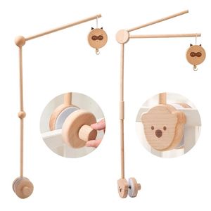 Mobiler baby trärängklocka Bell Bracket Mobile Hanging Rattles Toys Hanger Crib Wood Holder Arm Y231017