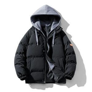 Mens Down Parkas Fashion Hooded Short Womens Winter Oversize Jacket Bomull vadderad kappa Kvinnlig Löst Casual Overrock 231018