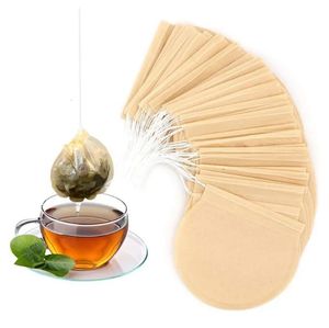 Disposable Tea Filter Bags Natural Tea Infuser Drawstring Round Tea Bag Empty Tes Bags for Loose Leaf Tea