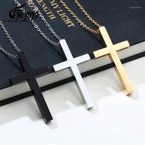 Hänghalsband Eyeyoyo Classic Blank Cross Prayer Christ rostfritt stål män kvinnor religion Lucky Jewelry1294o