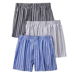 Men's Sleepwear Men Boxers Summer Beach Shorts Print Casual Loose Sleep Bottoms Elastic Waist Pajamas Pant Thin Cotton Home Pants