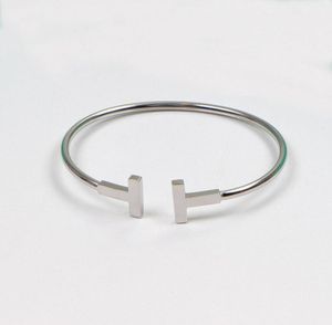 Hem dubbel manschett diamantbangle guldarmband för män 925 sterling silver pläterade 18k rosguldarmband thaped open fjäderjustring6945359