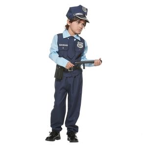 Cosplay Snailify Child Traffic Cop Costume Boys Officer Halloween Costume Blue Purim Outfit Cosplay Kids 231017