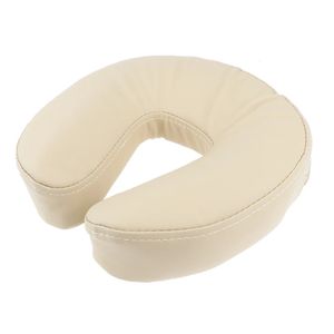 Massageador de costas 1 peça esponja confortável em formato de U travesseiro facial para baixo suporte de pescoço almofada almofada para mesa de massagem cama de salão 26 x 25 7 cm 231017
