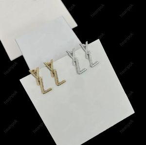 Designer Fashion orecchini di lusso argento oro lettere orecchini orecchini di marca gioielli per le donne per ragazze regalo festa di nozze di alta qualità con confezione regalo