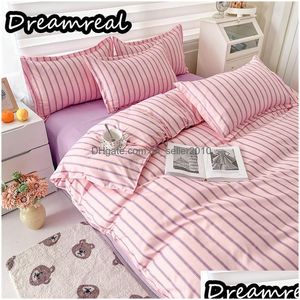 Set di biancheria da letto Classico doppio queen king size Piumino Er Lenzuolo piatto Federa Biancheria da letto per bambini Copriletti 230828 Consegna a domicilio Gard Dhwhl