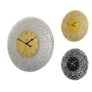 Wall Clocks 30Cm Home Decoration Mirror Art Calligraphy Living Rooms Decor Acrylic Muslim Islamic Quartz Clock