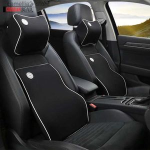 Seat Cushions Car Cushion Lumbar Support Car Neck Pillow Kit High Density Memory Foam Ergonomic Seat Back Cushion for Muscle Pain Relief Q231018