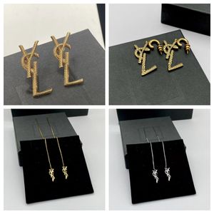 Модный дизайн, кольца с буквами, серьги-гвоздики, браслет, ожерелье, ювелирные изделия с упаковочной коробкой