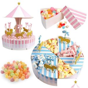 Confezione regalo Confezione regalo 1 set Carousel Candy Box per la decorazione di compleanno Bomboniere per feste Present Case 230224 Home Garden Fes Dhgarden Dhwgz