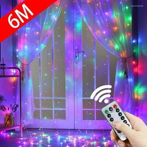 Stringhe 3/4/6M LED Luci di Natale Fata Tenda a corde Ghirlanda USB Festone Remoto Anno 2024 Decorazioni per la casa