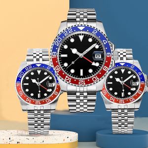 Luxury Watch Mens Pepsi Watches Automatic Mechanical Watch Rostfritt Steel Band Folding Buckle Sports Casual Sapphire Glass AAA WRISTWATCH Waterproof II DHGATES