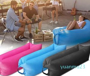 Utomhusdynor utomhus Uppblåsbar soffa camping Sovplatta Madrass Ultralight Air Cushion Beach Mat Folding Bed Waterproof för resevandring