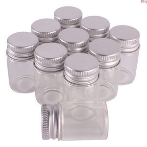 100pcs 6ml Size 22*35mm Transparent Glass Perfume Spice Bottles Tiny Jars Vials With Silver Screw Cap DIY Craftgood qty Auibu