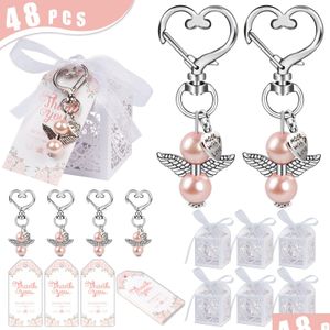 Outros suprimentos para festas de eventos Outros suprimentos para festas de eventos Ourwarm Baby Shower Cute Angel Keychain Casamento de aniversário com favor Dhgarden Dhvrb