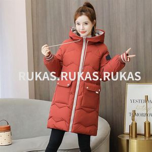 Long cotton-padded woman 2023 new autumn and winter clothing loose large size women's cotton-padded jacket bread dress winter307S