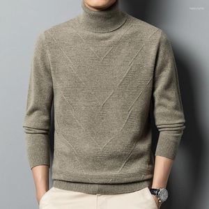 Męskie swetry mężczyźni wełna wełniana geneck 2023 jesień zimowy man zagęści kaszmirowe pulloczyki