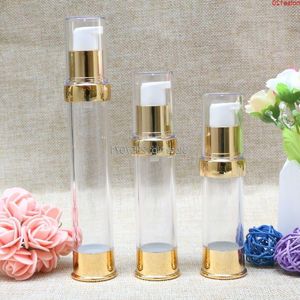 15ml 30ml Frosted Airless Pump bottle Transparent Lid Cosmetic Containerfor serum lotion foundation gel emulsion packing 10pcsgoods Emkxd