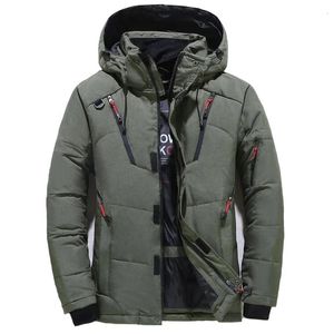 Piumino da uomo Parka Giacca invernale da uomo Casual caldo Cappotti con cappuccio Moda uomo Capispalla Giacca a vento Addensare Casaco Masculino Marchio di abbigliamento 231017