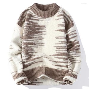 Maglioni da uomo Autunno Inverno Moda coreana Maglione di cashmere lavorato a maglia Pullover per il tempo libero Maschile Hip Hop Street Morbido caldo Pull Homme