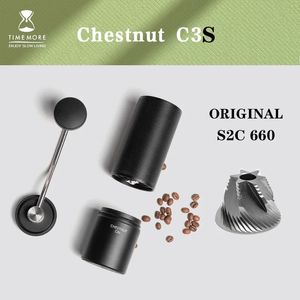 Ручные кофемолки TIMEMORE Chestnut C3S ESP Высокоточная шлифовальная ручная кофемолка S2C660 с жерновами внутри цельнометаллического корпуса Портативная ручная кофемолка 231018