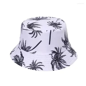 Basker modeavtryck reversibla kvinnor och män bomull hink hatt unisex fiske fiskare hattar sommar utomhus panama hip hop caps