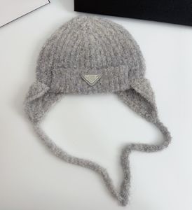 Inverno de pelúcia quente proteção para os ouvidos ushanka feminino bonito colorido círculo fio chapéu de malha estilo coreano todos combinando chapéus de lã