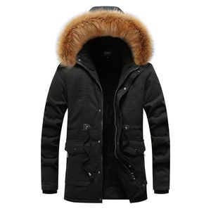 Piumino da uomo Parka da uomo Parka invernale spesso caldo in pile cappotti con cappuccio collo di pelliccia soprabito moda casual cappotto uomo outdoor antivento abbigliamento 231018