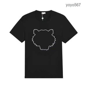 T-shirts Kenzo T-shirt Mens Designer T-shirt Kvinnor Tshirt Summer Streetwear Kort ärm Tiger Head-broderier med bokstäver som trycker lös trend T-shirt 1L86