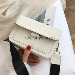 Cross Body Bags Ladies Messenger Bag Solid Color Trendy Wide Soulder Strap Small Square Bag Retro Casual Simple Crossbody Bagstylishyslbags