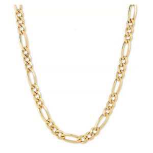 Real 14k Yellow Gold Figaro Link Chain 7.2mm Necklace For Men Gold Chain