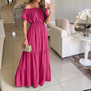 Urban Sexy Dresses Bohemian Long Dress for Women 2023 Summer Elegant Solid kjol Loose Beach Sundress Female tyg Holiday Maxi Vestido Robe 231018