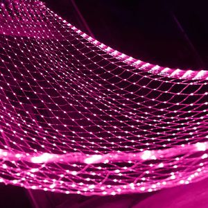 Andra evenemangsfestleveranser 1,5x1,5m 2x2m 3x2m 6x4m LED Net Mesh Fairy String Light Garland Window Curtain Christmas Fairy Light Wedding Party Garland Light 231017