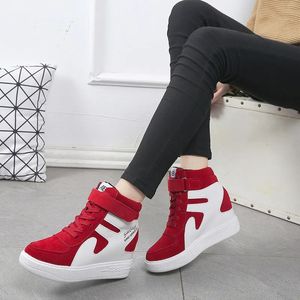 Tofflor Red Sneaker High Top Platform Sneaker Casual Wedges Shoes Shoes Black Vulcanize Shoe 231017