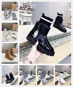 2023 Новые зимние ботинки One Shoe Two Wear, серия Bling с устойчивым к морозному растрескиванию верхом из импортной лаковой кожи и внутренним рукавом из овчины, размеры 35-40, с коробкой