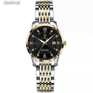 Kvinnors klockor Casual Wrist Watch for Women Luxury Waterproof Luminous Date Ladies Watch rostfritt stål kvartskvinnor Watch Goldl231018