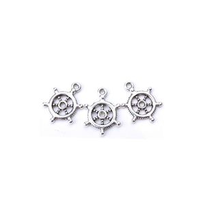 Charms 200st/Lot Ancient Sier Alloy Rudder ratt charmar hängsmycken för DIY -smycken som gör resultat 20x15mm smycken smycken fin dhqrf