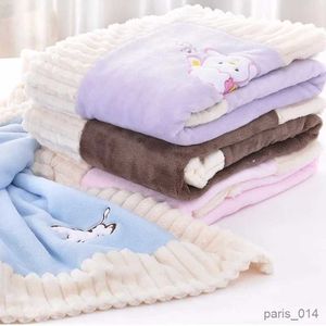 Filtar baby filt stickad fleece filt spädbarn swaddle tar emot wrap nyfödda baby sängkläder filtar