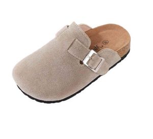 Slipper Girls Cork Slippers Kids Shoes Home Shoes Baby Boys Children Suede Casual Sandals 2020 Spring Summer L220827111